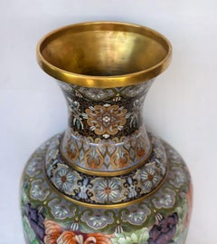 Pair of Chinese Traditional Cloisonné Vases