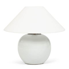 Pair of Chinese White Ginger Jar Lamps