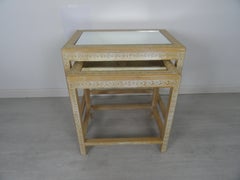 Pair of Chinese Wood Step Tables