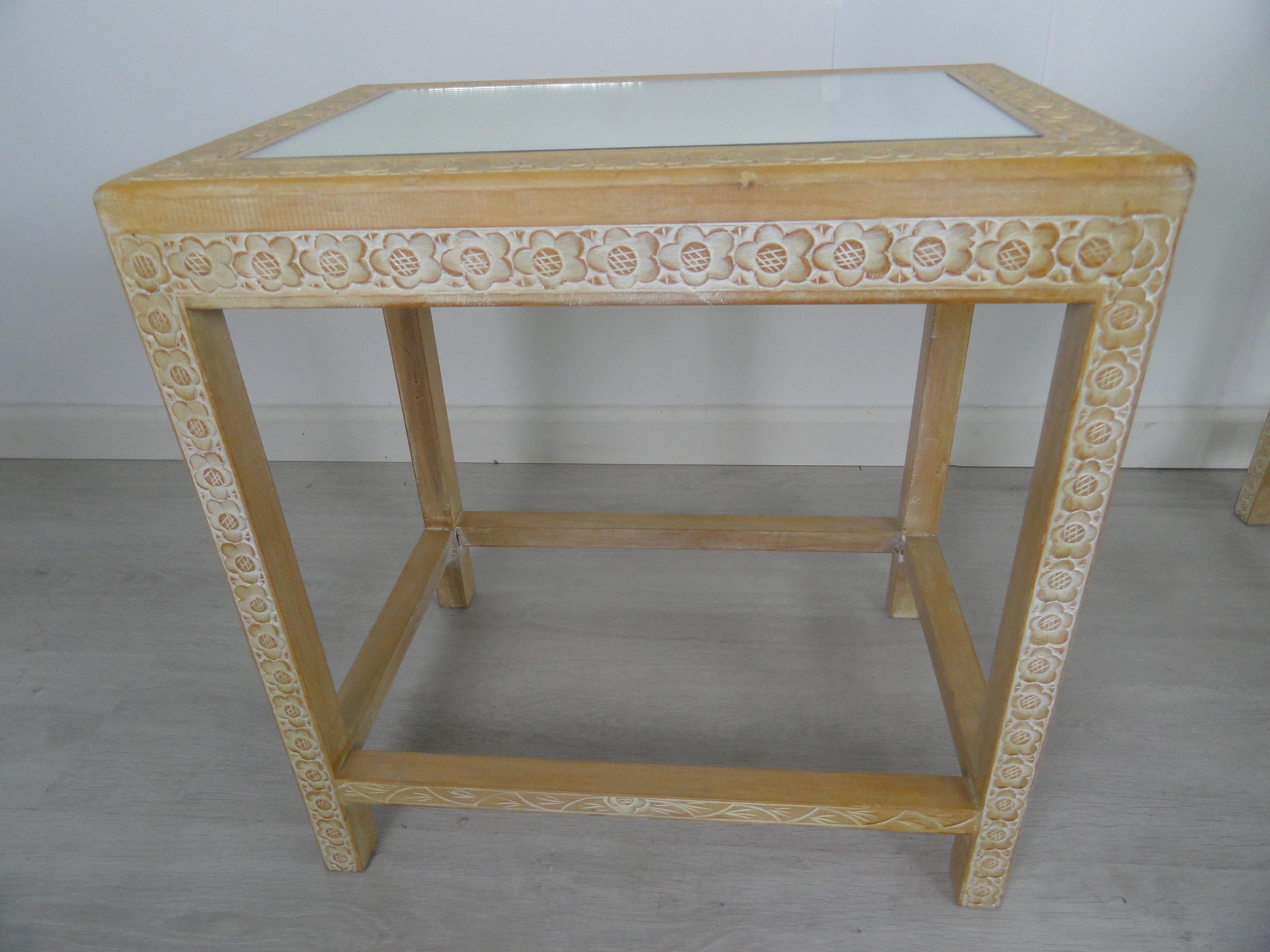 Pair of Chinese Wood Step Tables im Angebot 2