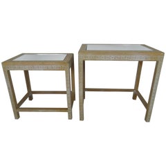 Vintage Pair of Chinese Wood Step Tables