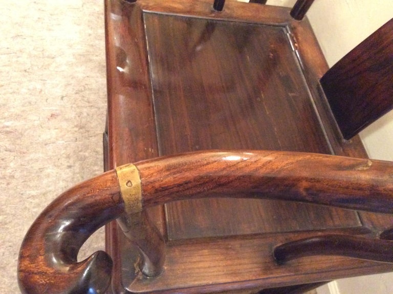 Pair of Ching Era Rosewood Chairs For Sale at 1stDibs