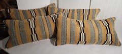 Pair of Chinle Navajo Indian Weaving Bolster Pillows -2