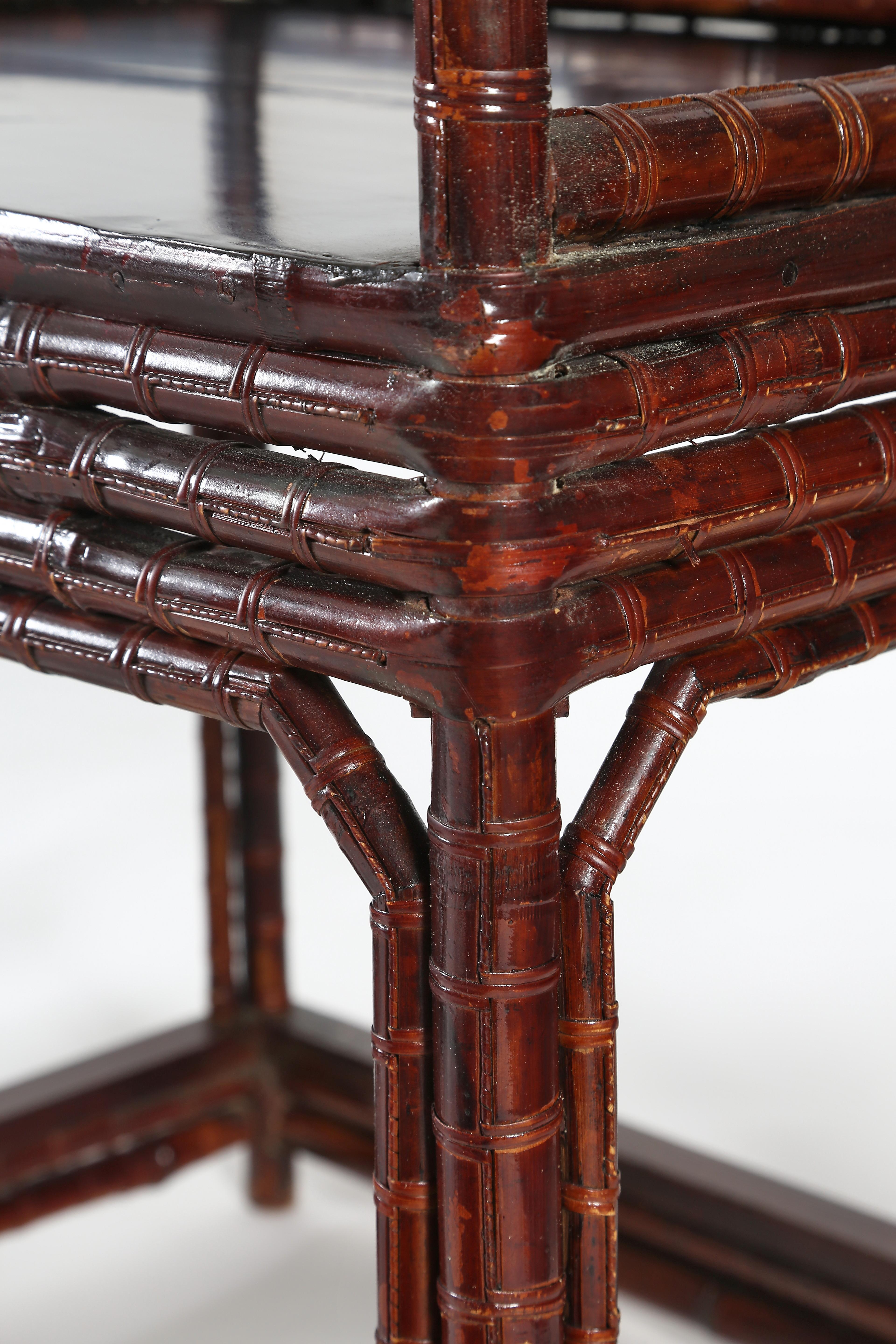20th Century Pair of Chinoiserie Bamboo Horseshoe Chairs