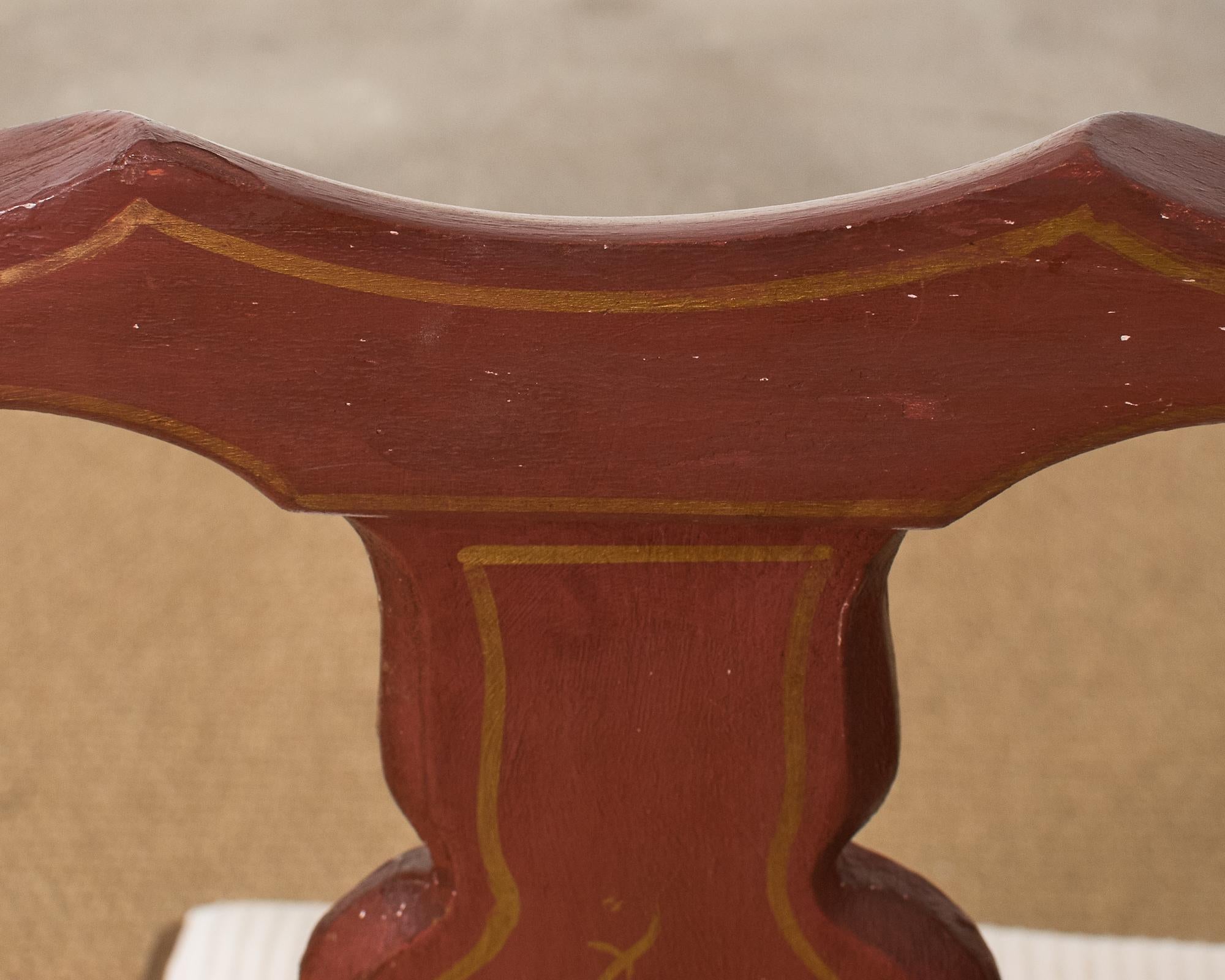 Pair of Chinoiserie Decorated Queen Anne Style Dining Chairs 11