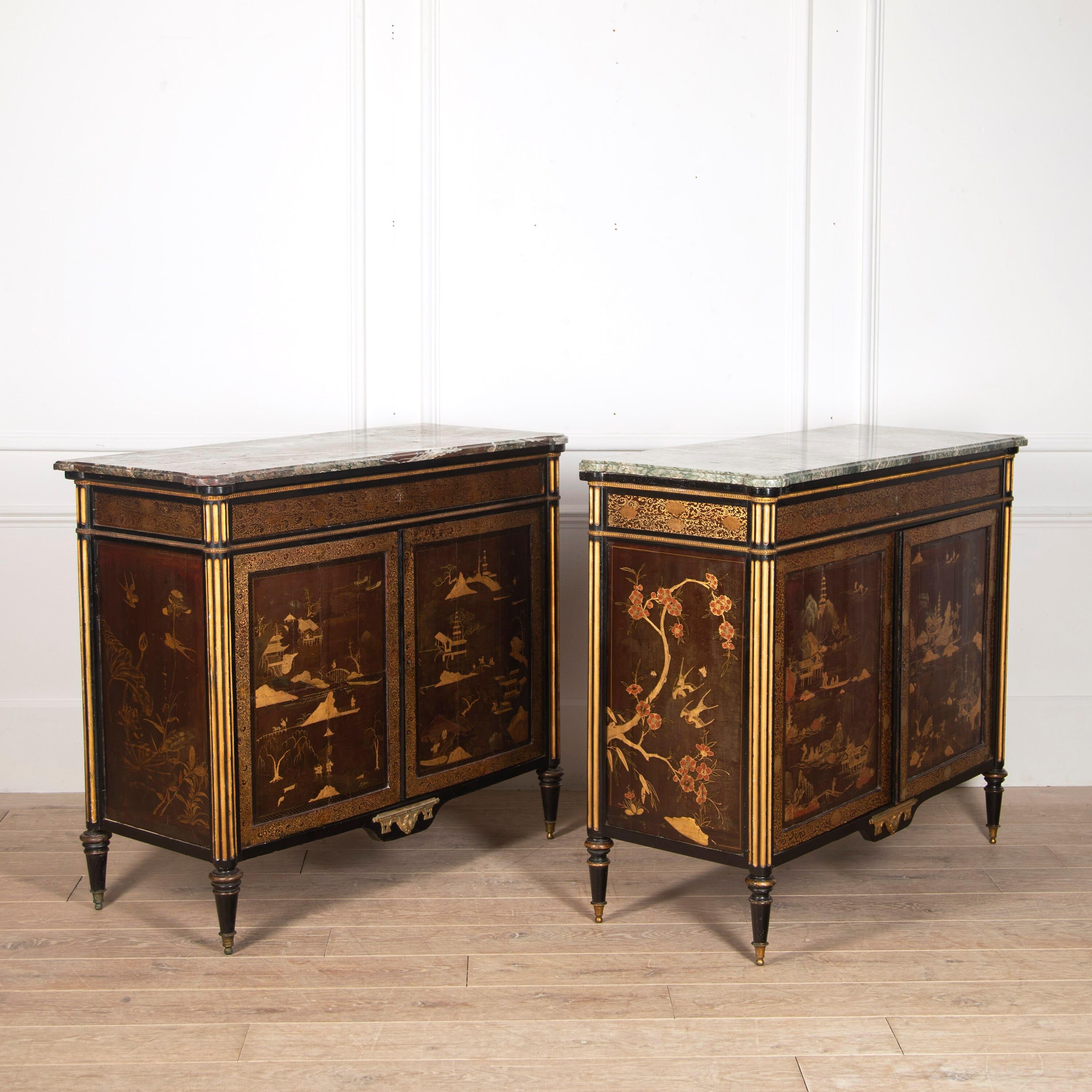 Pair of Chinoiserie Directoire Cabinets 8