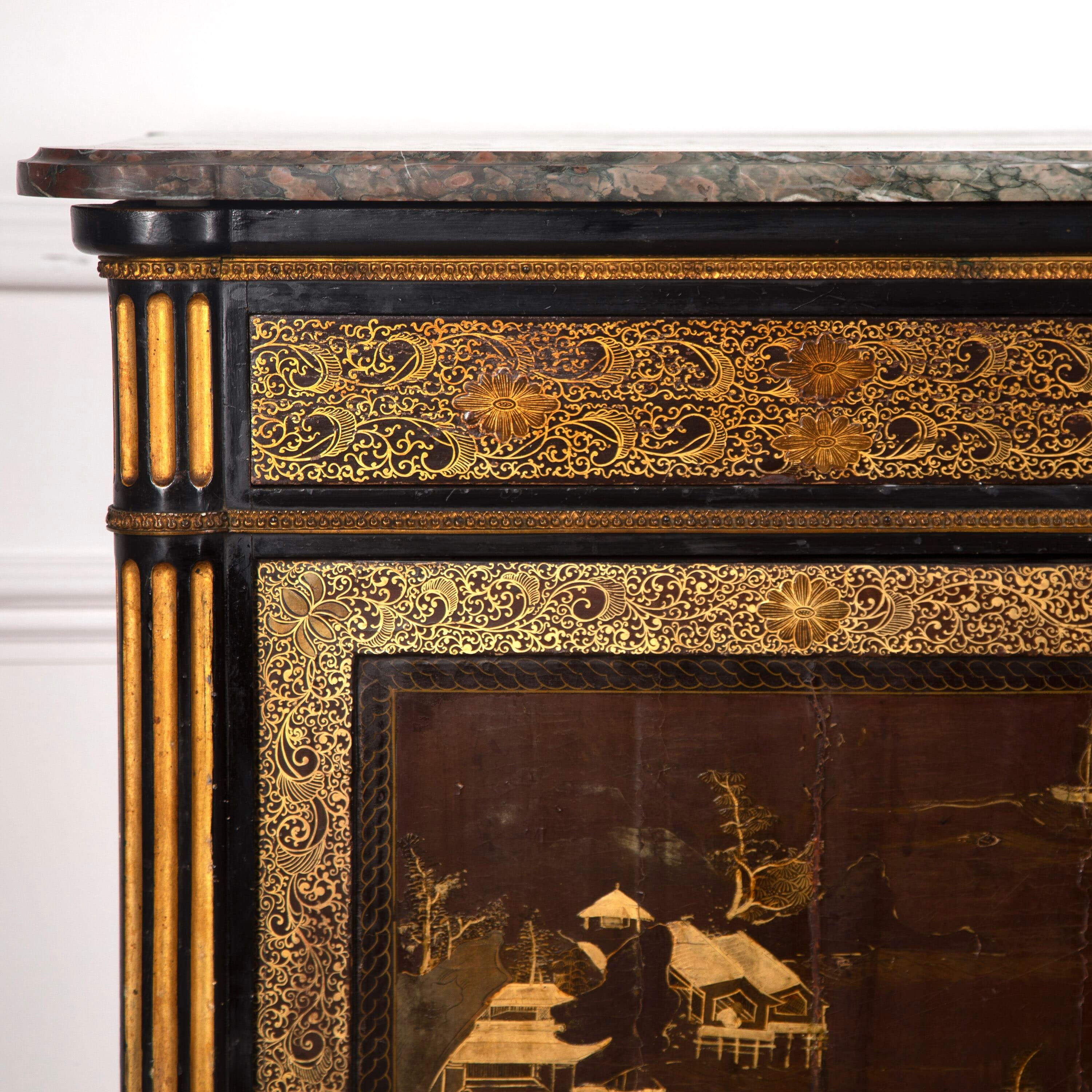 Chinese Pair of Chinoiserie Directoire Cabinets