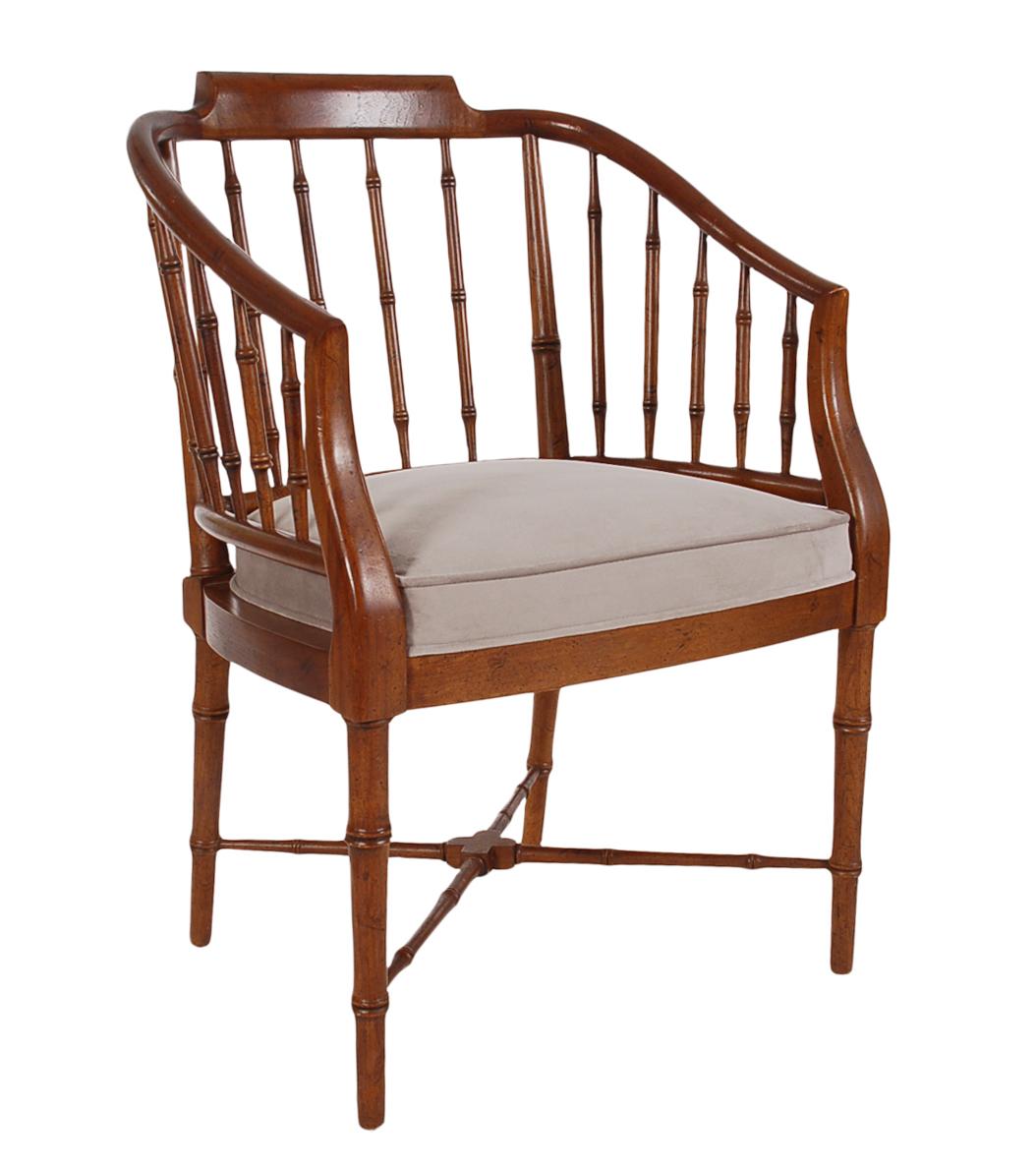 faux bamboo arm chairs