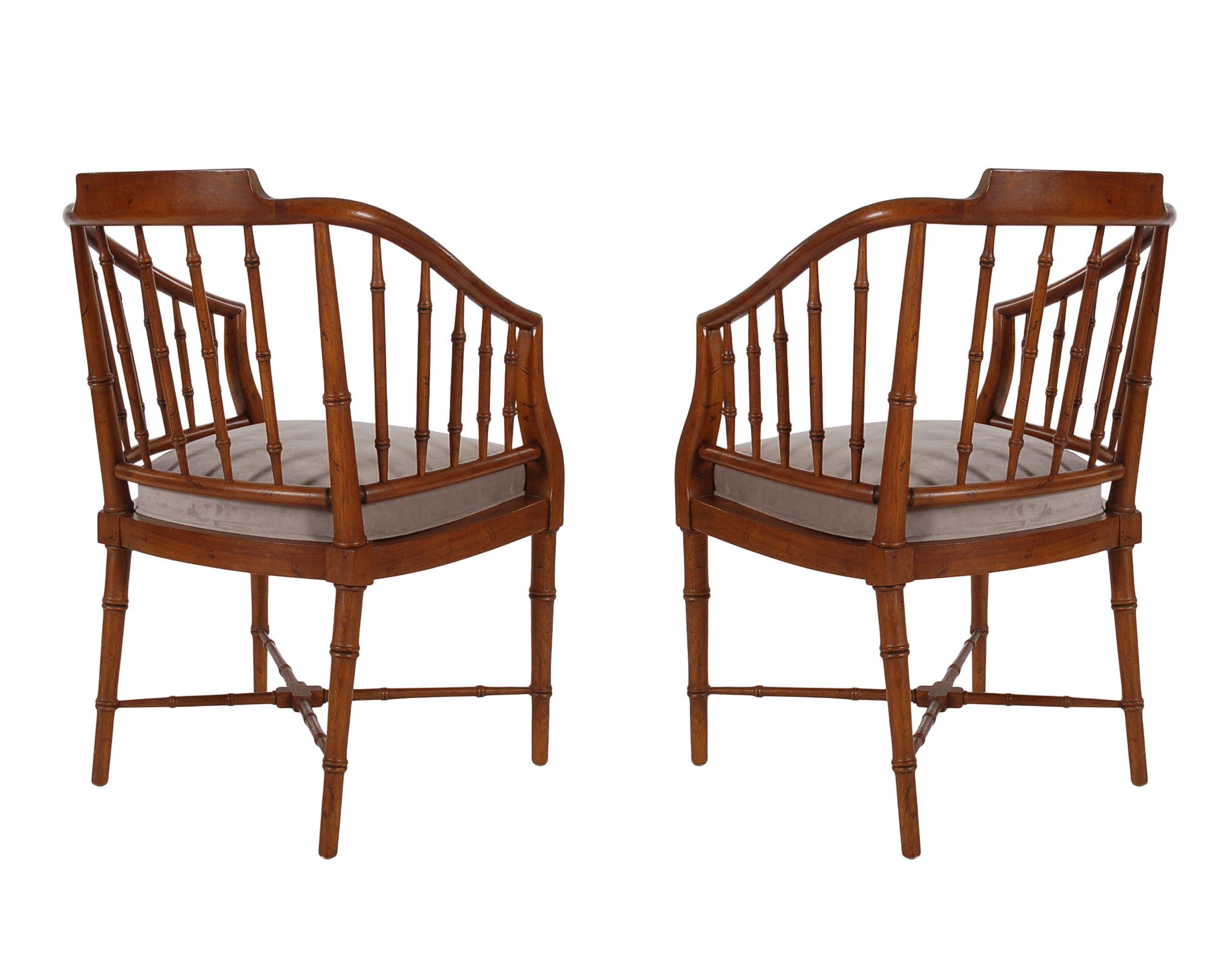 hollywood regency bamboo chairs