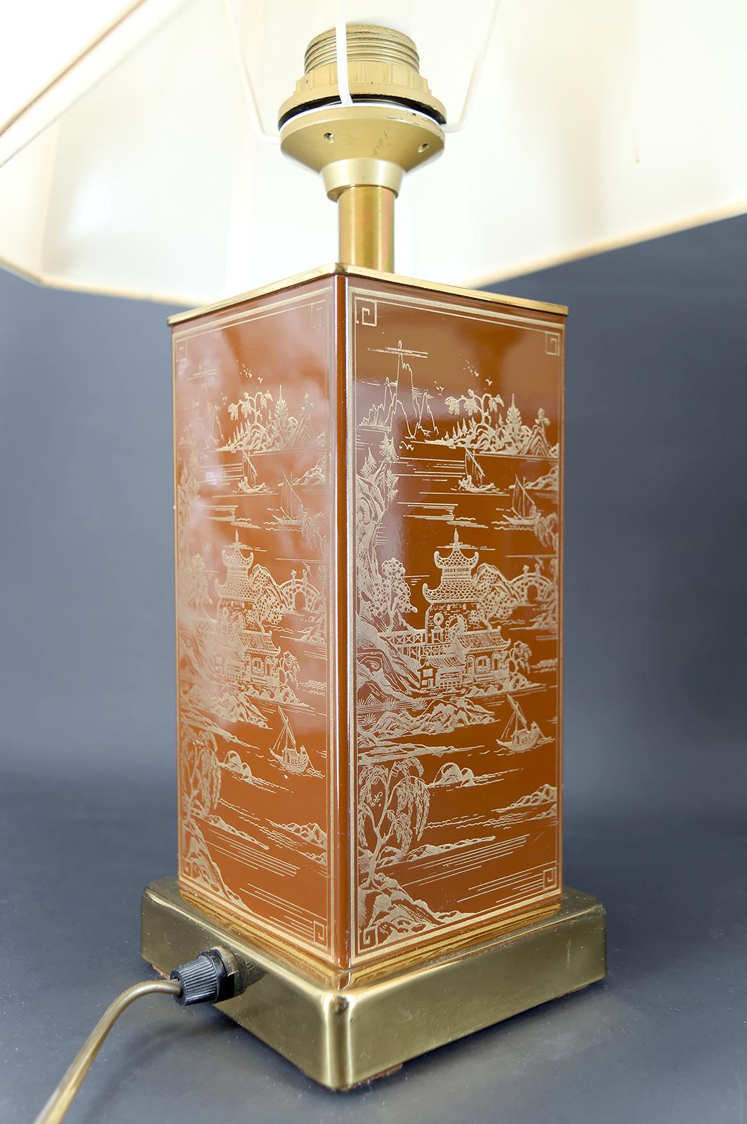 Paire de lampes Chinoiserie / Japonisme, style Hollywood Regency, France, années 1970 en vente 4