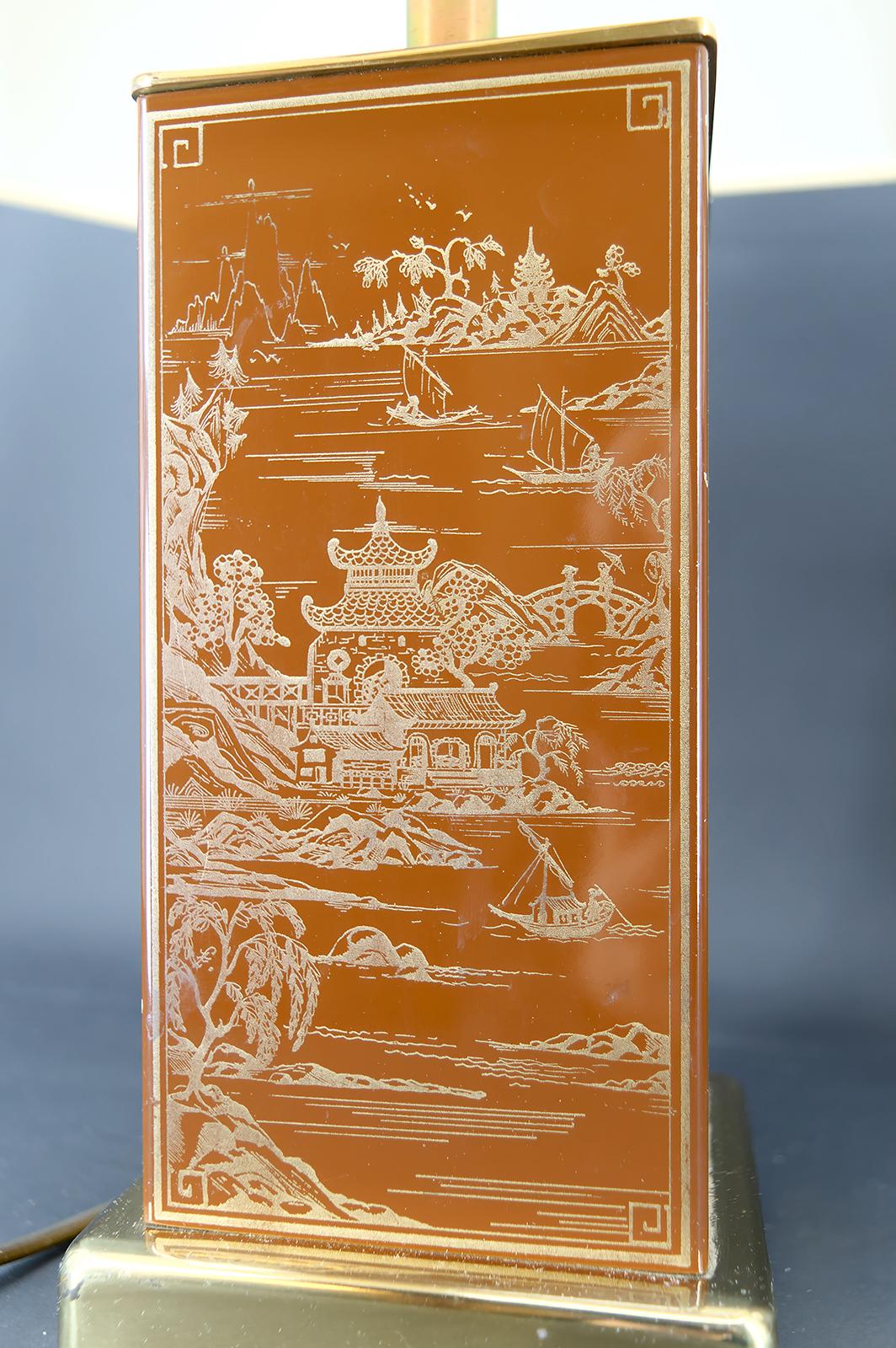 Paire de lampes Chinoiserie / Japonisme, style Hollywood Regency, France, années 1970 en vente 1