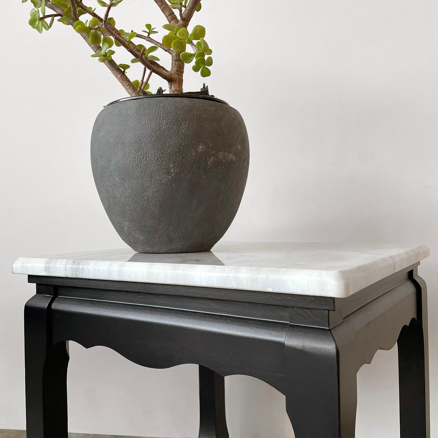 Pair of Chinoiserie Marble Side End Tables  For Sale 2