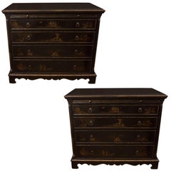 Pair of Chinoiserie Painted Chests