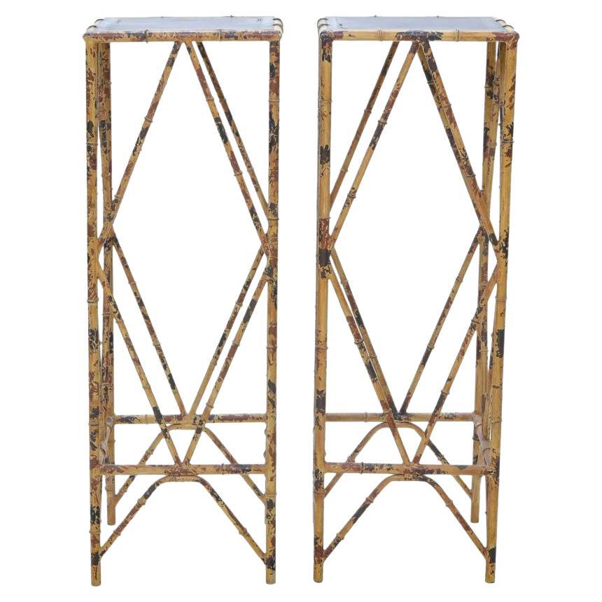 Pair of Chinoiserie Plant Stands For Sale