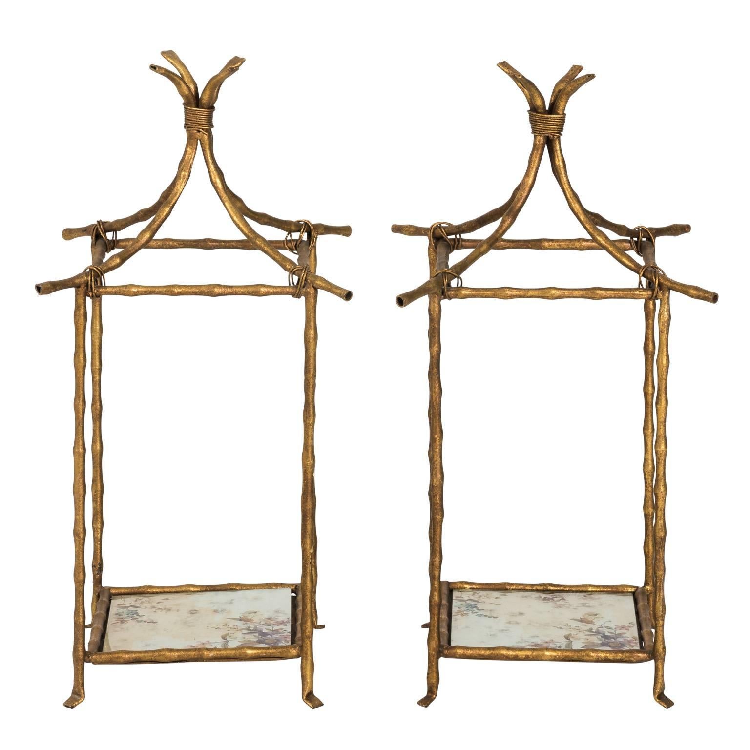 Pair of Chinoiserie Style Candleholders