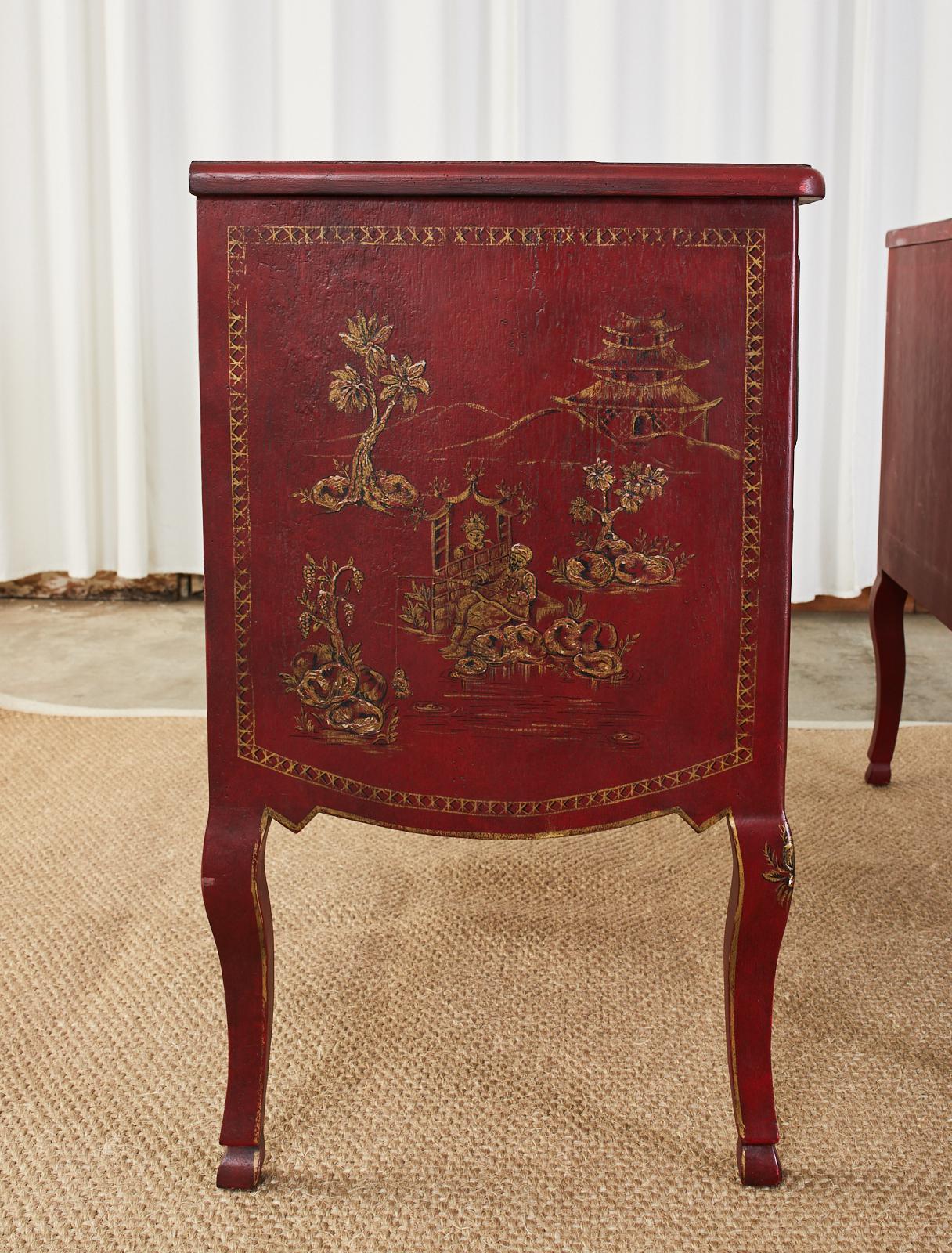 Pair of Chinoiserie Style Lacquered Chests by Amy Howard 12
