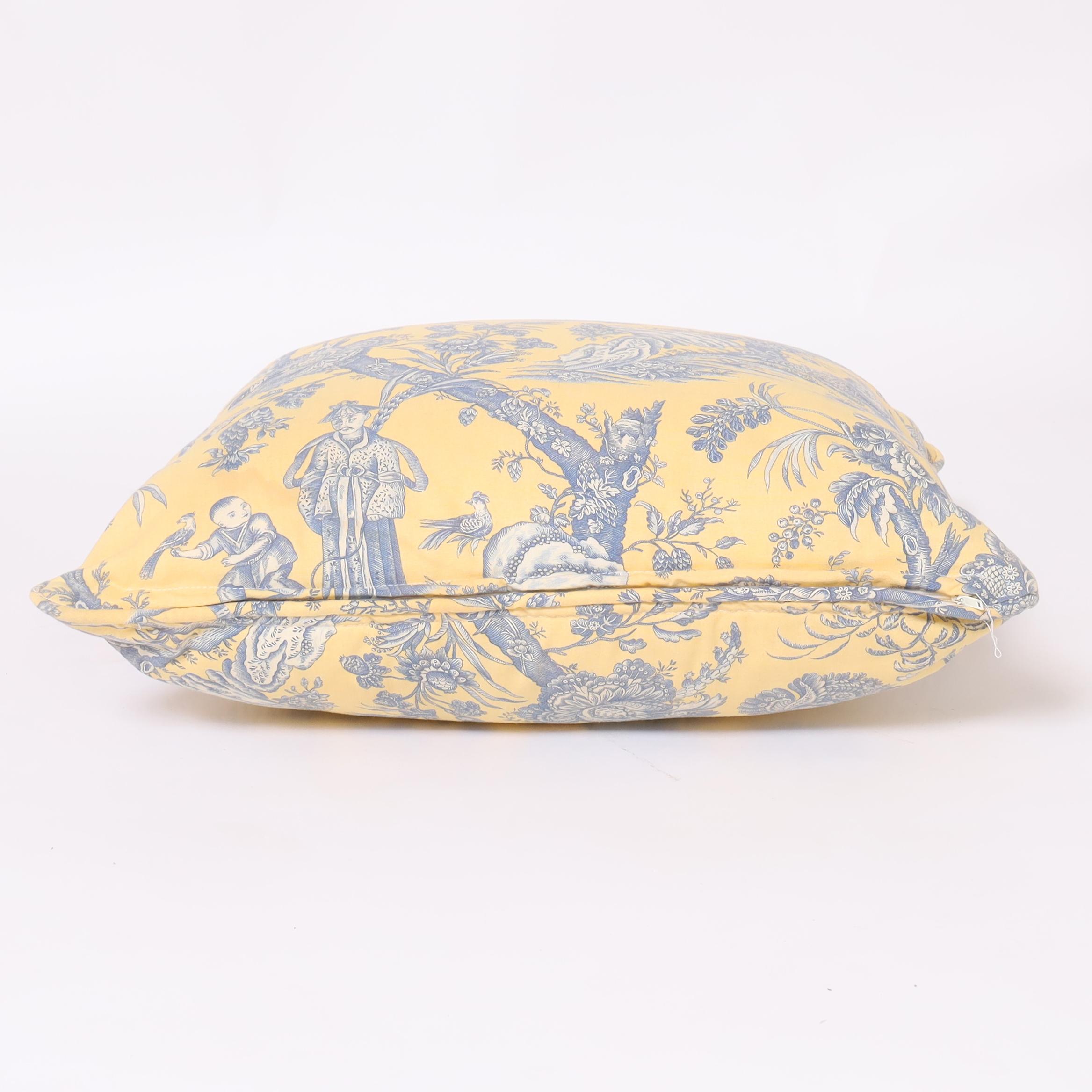 Cotone Coppia di cuscini in stile Chinoiserie, prezzo individuale in vendita