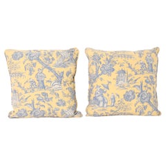 Paar Kissen im Chinoiserie-Stil, einzeln erhältlich