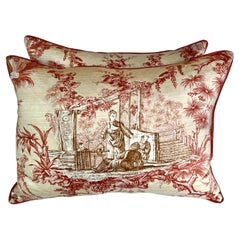 Pair of Chinoiserie Style Pindler & Pindler Textile Pillows