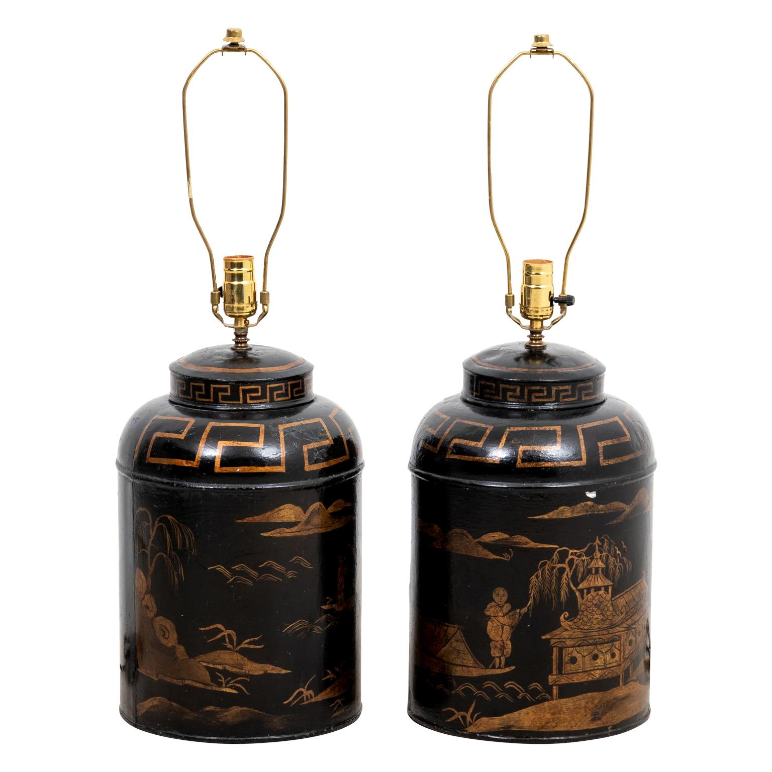 Pair of Chinoiserie Style Table Lamps