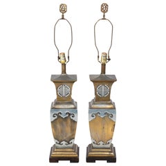 Pair of Chinoiserie Style Table Lamps in the Manner of James Mont