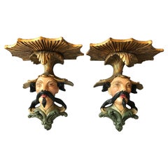 Pair of Chinoiserie Wall Brackets