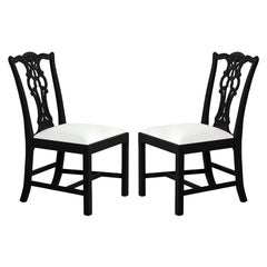 Pair of Chippendale Accent Side Chairs