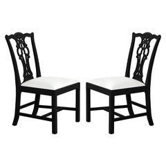 Used Pair of Chippendale Accent Side Chairs