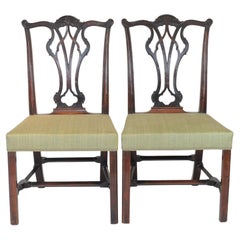 Pair of Chippendale Inspired Mahogany Side Chairs