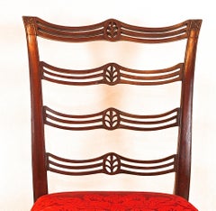 Pair of Chippendale Mahogany Slat Back Chairs