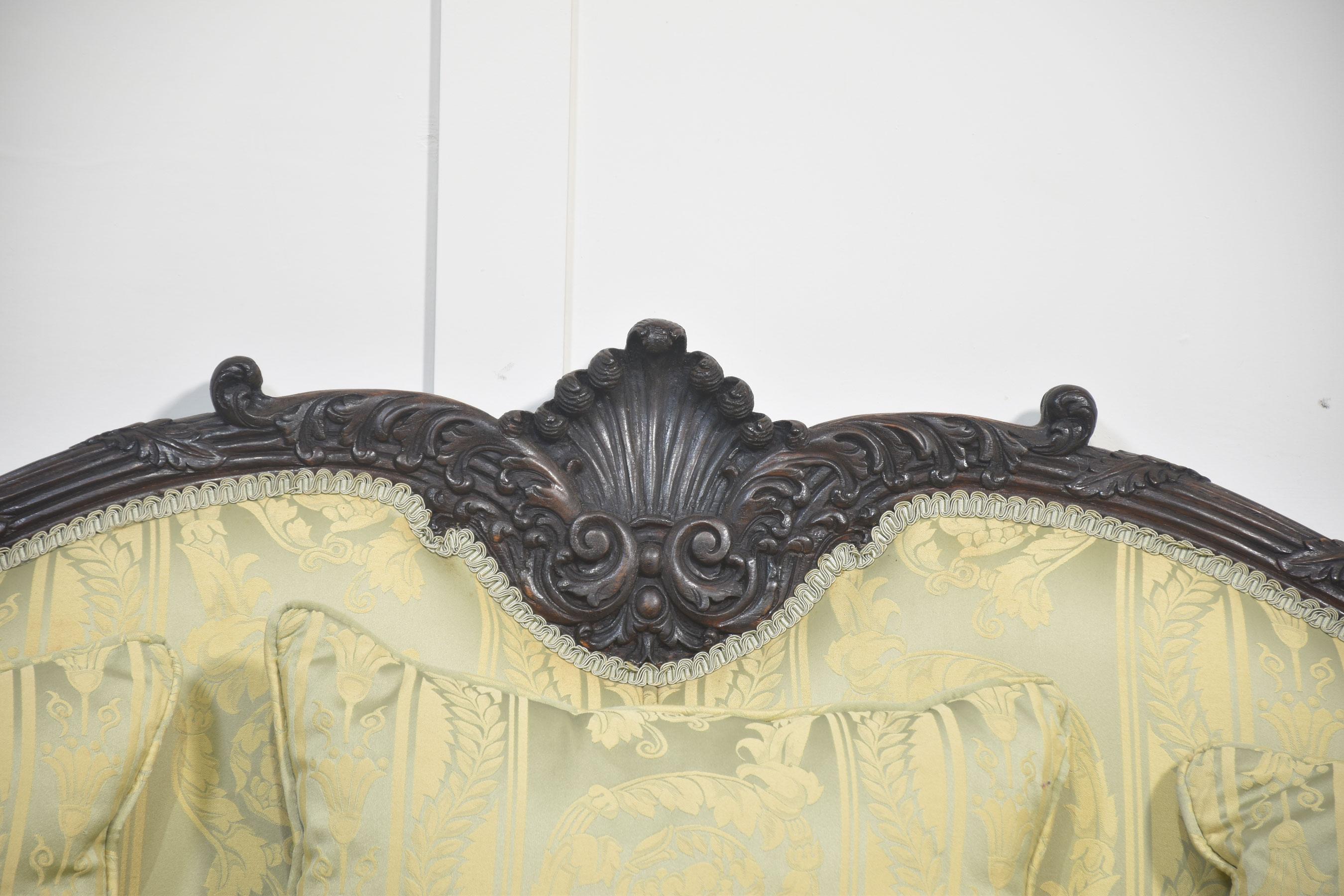 Pair of Chippendale revival settees For Sale 14