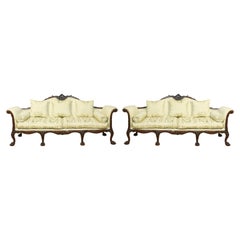 Pair of Chippendale Revival Settees
