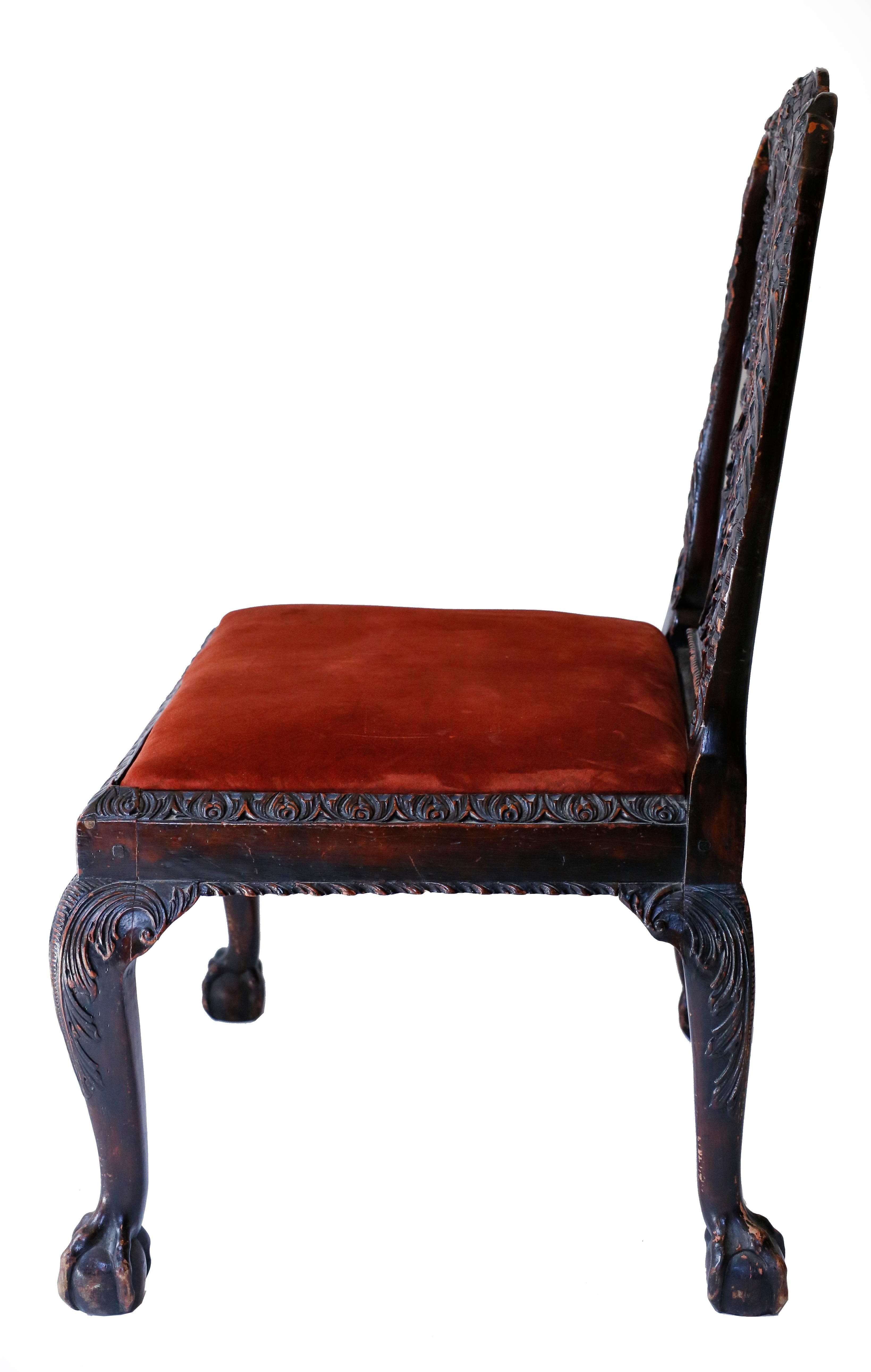 Faux Bois Pair of Chippendale Style Ribbonback Chairs
