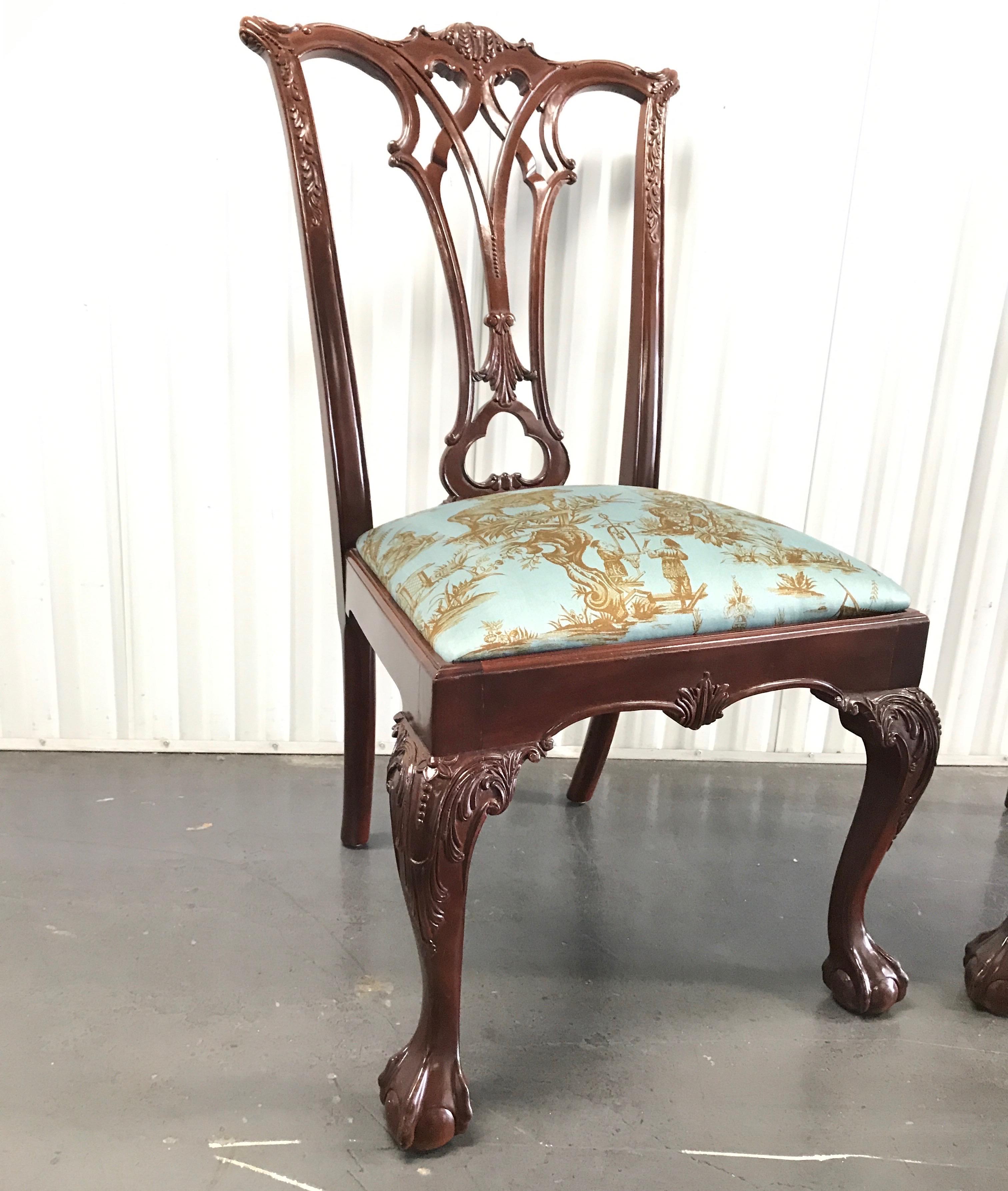 American Pair of Chippendale Side Chairs