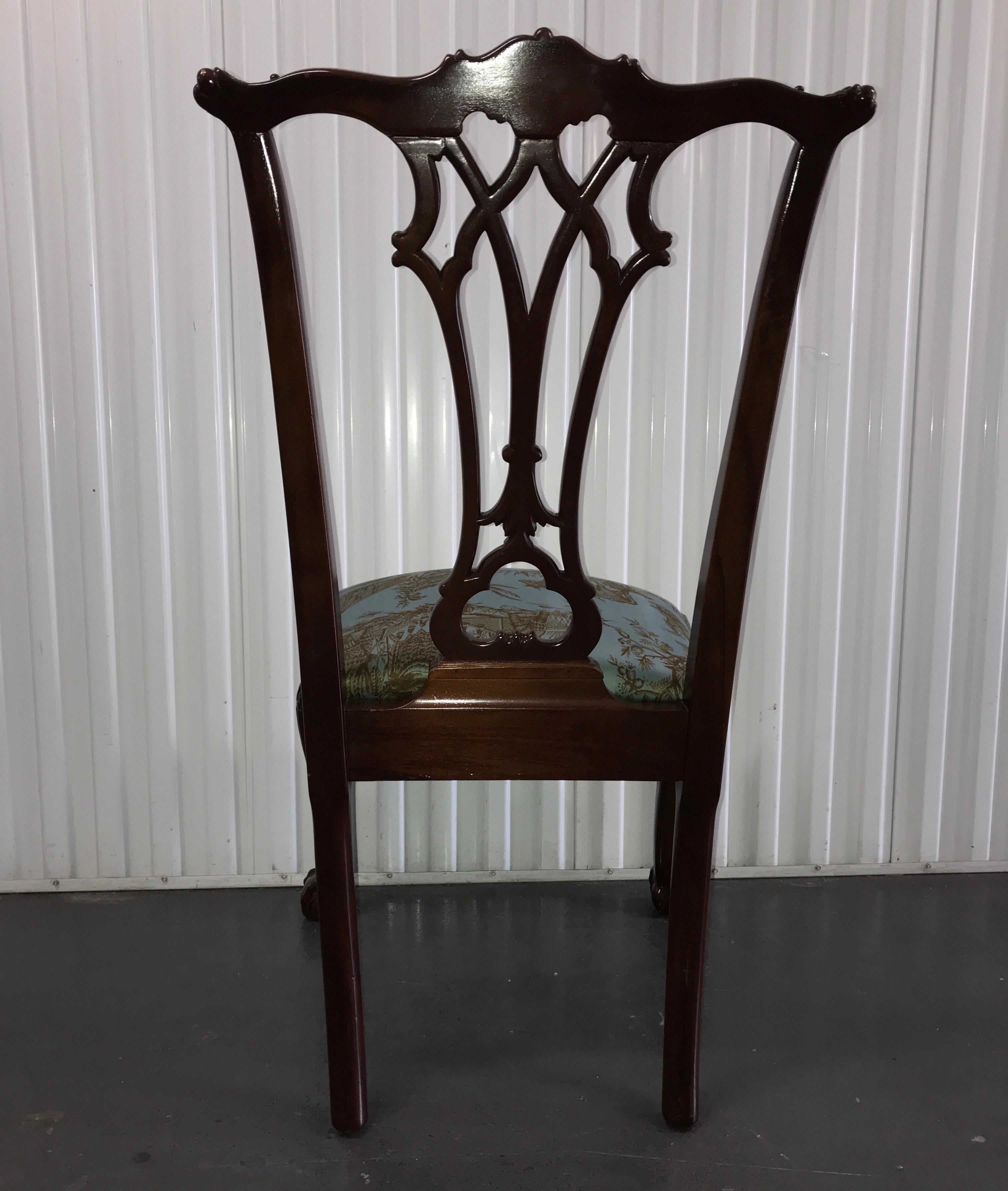 20th Century Pair of Chippendale Side Chairs