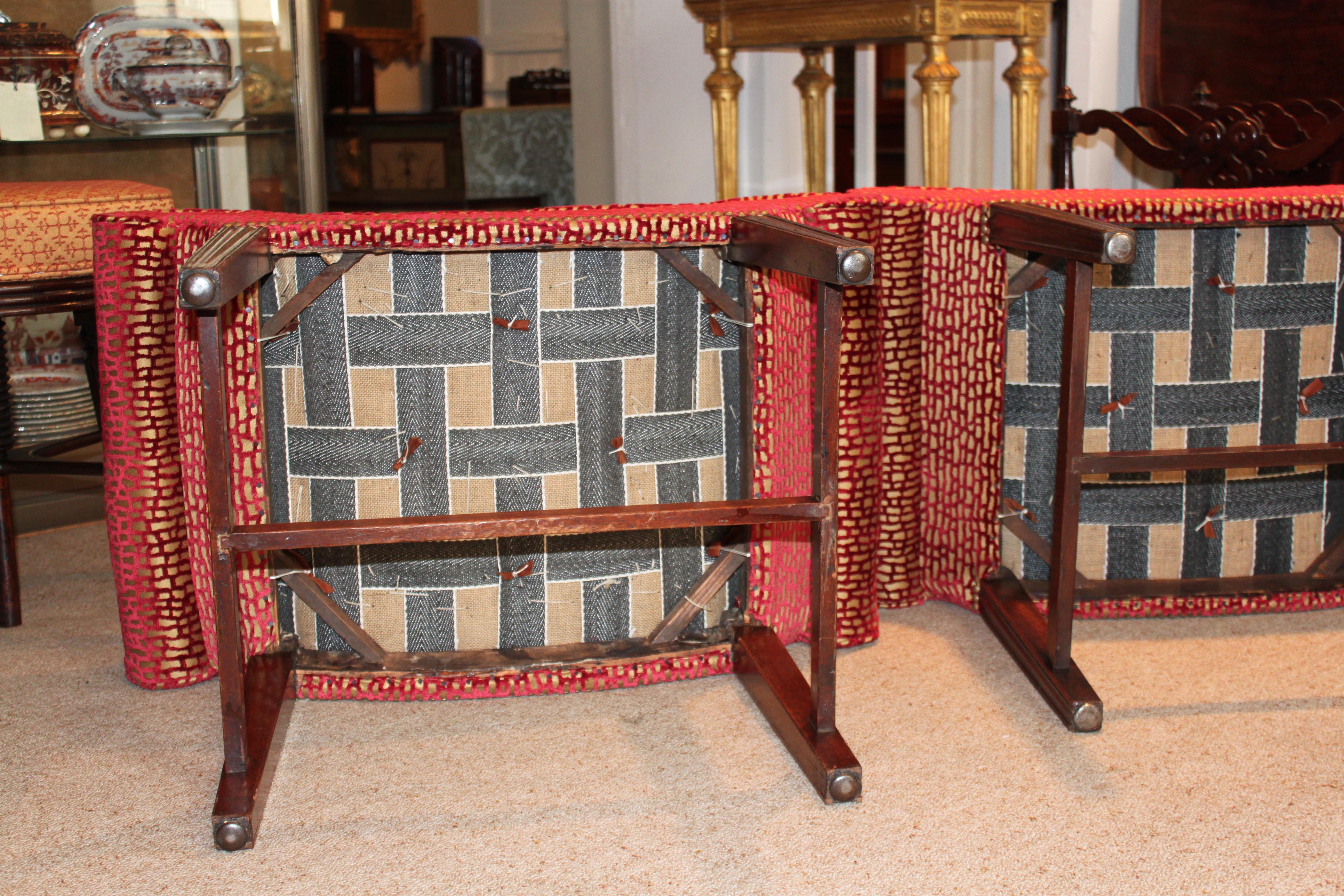 Late 18th Century Pair of Chippendale Stools For Sale