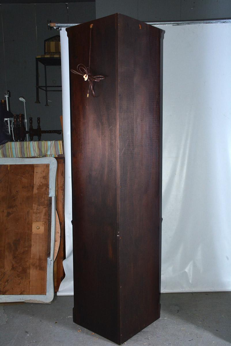 Stained Pair of Chippendale Style Five-Shelf Corner Cupboards For Sale