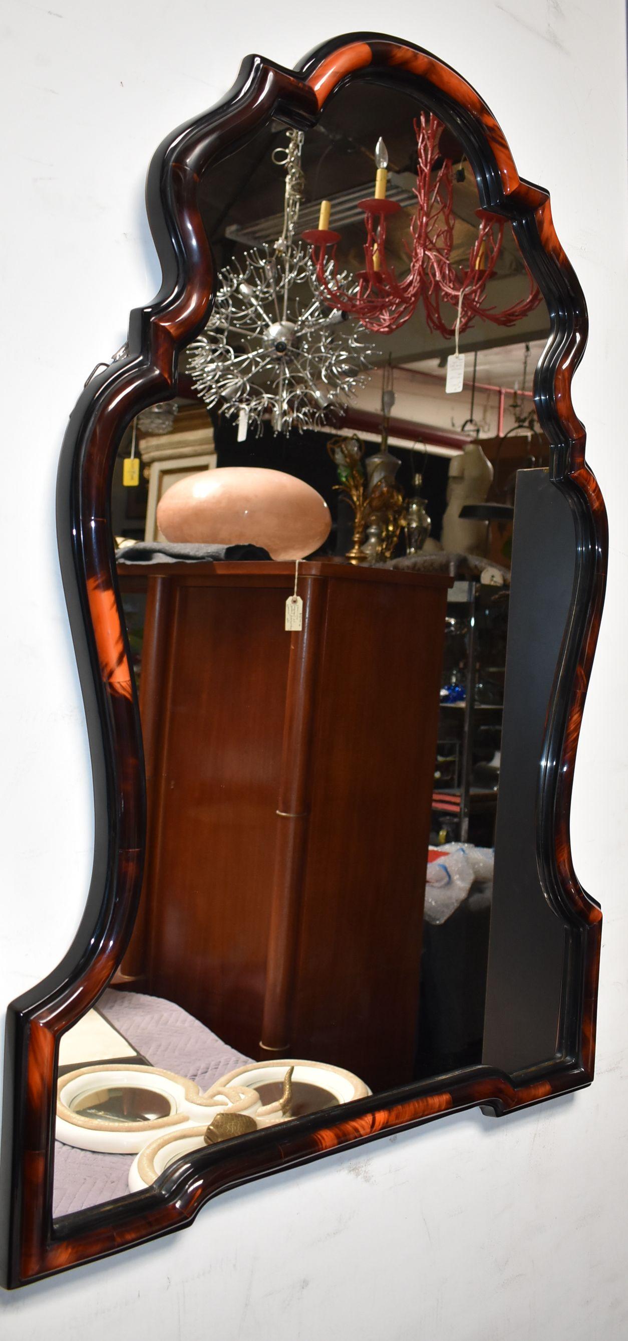 North American Pair of Chippendale Style Horn Mirror