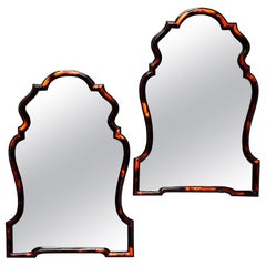 Paire de miroirs en corne de style Chippendale