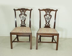 Pair of Chippendale Style Mahogany Dinning Chairs Early 19th Century