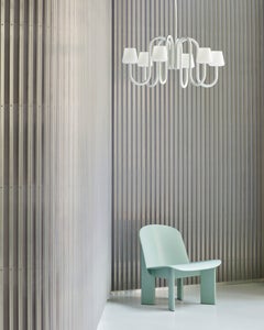 Pair of Chisel Lounge Chairs, Eucalyptus Lacquered Beech, Andreas Bergsaker, Hay