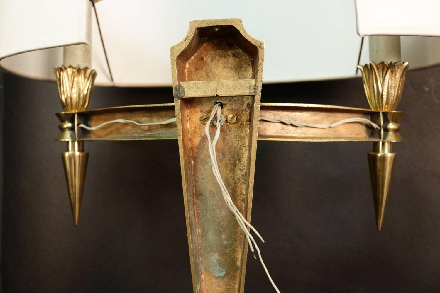 Pair of Chiseled Bronze Sconces 3