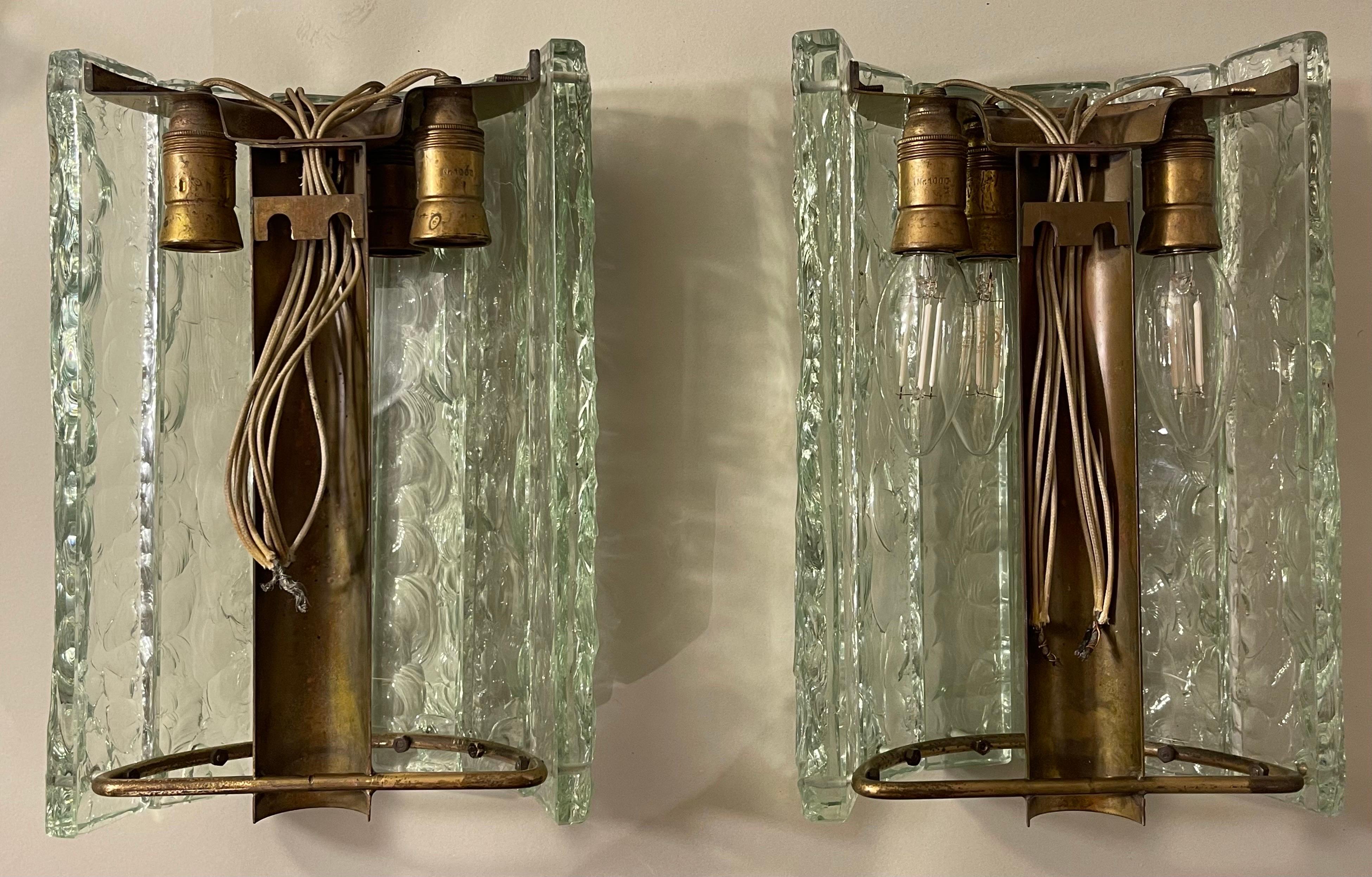 Pair of Wall Sconces by Max Ingrand for Fontana Arte, Mod.2458, Italy 1960s For Sale 8