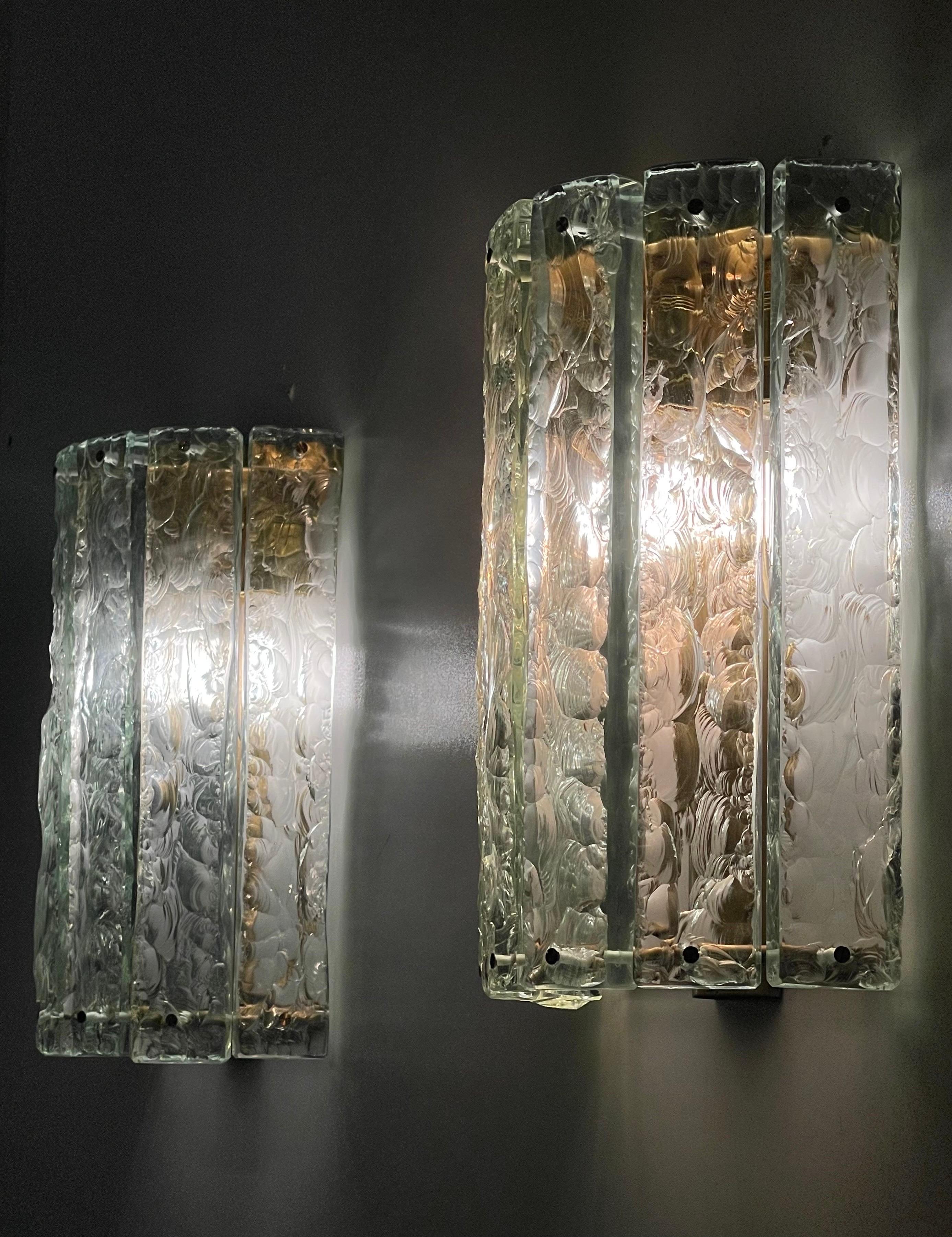 Italian Pair of Wall Sconces by Max Ingrand for Fontana Arte, Mod.2458, Italy 1960s For Sale