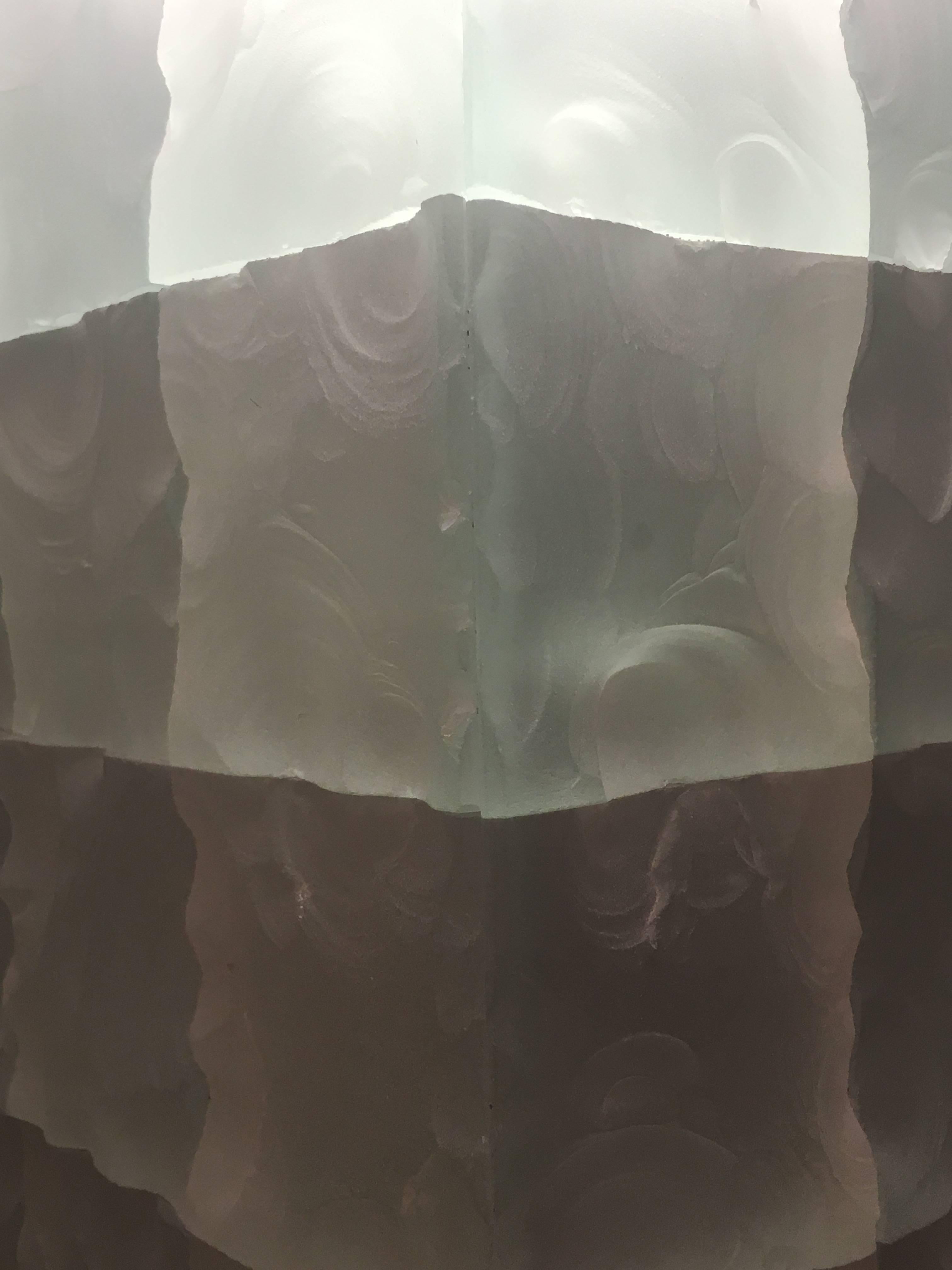Paar Kachellampen aus Chiselled-Glas, Italien, 2017 (21. Jahrhundert und zeitgenössisch) im Angebot