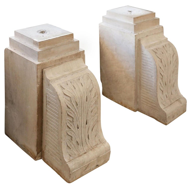 Pair Of Chiselled Limestone Corbels For Sale At 1stdibs