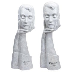 Pair of Christian Dior Midcentury Mannequin Display Busts