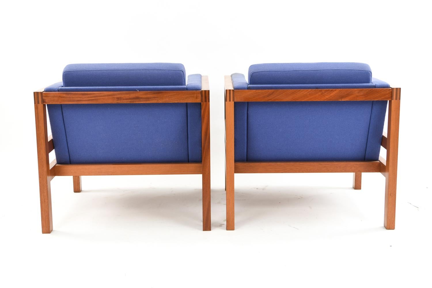 Pair of Christian Hvidt Mahogany Lounge Chairs 2