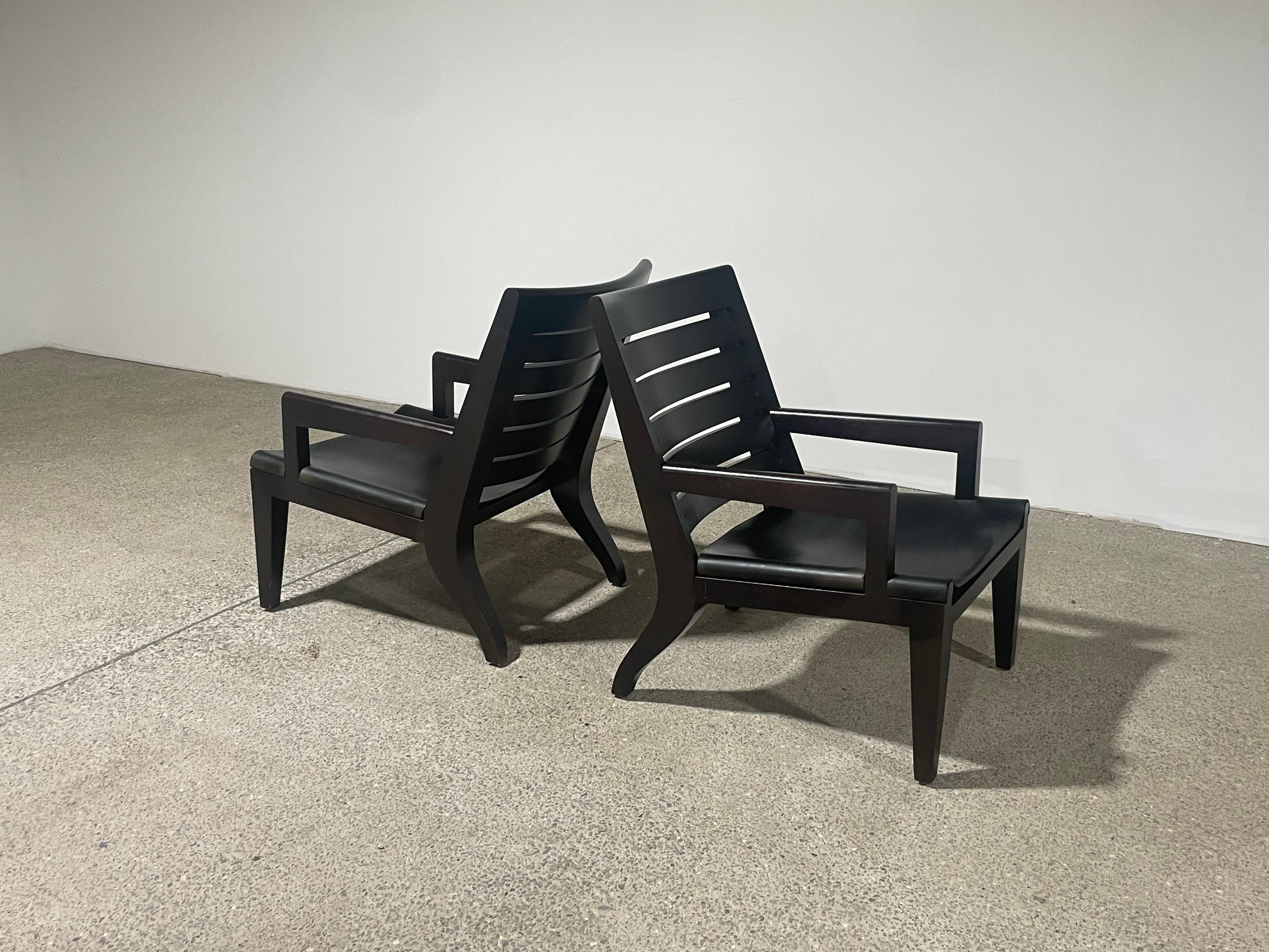 Pair of Christian Liaigre Lounge Chairs 3