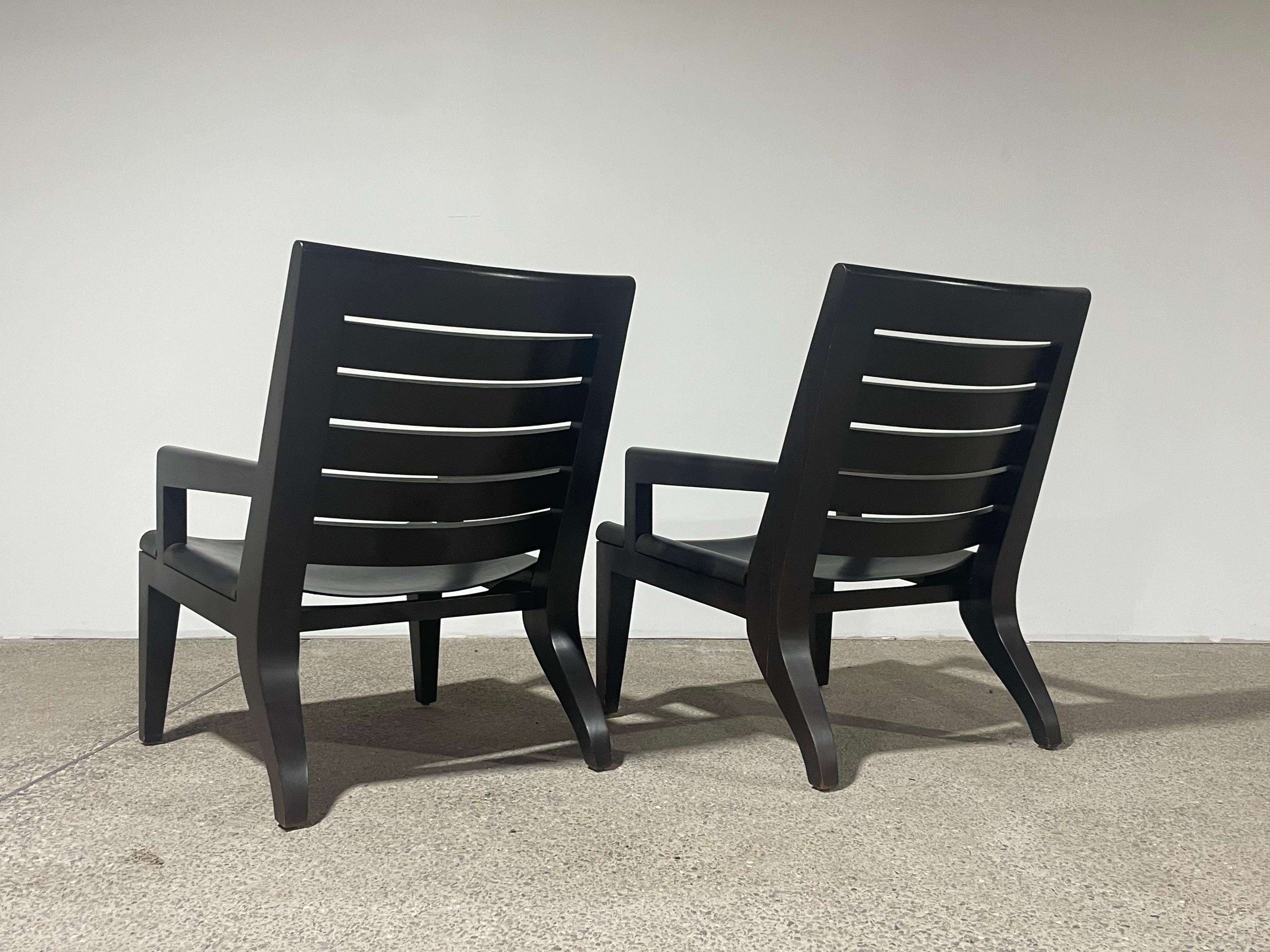 Pair of Christian Liaigre Lounge Chairs 4